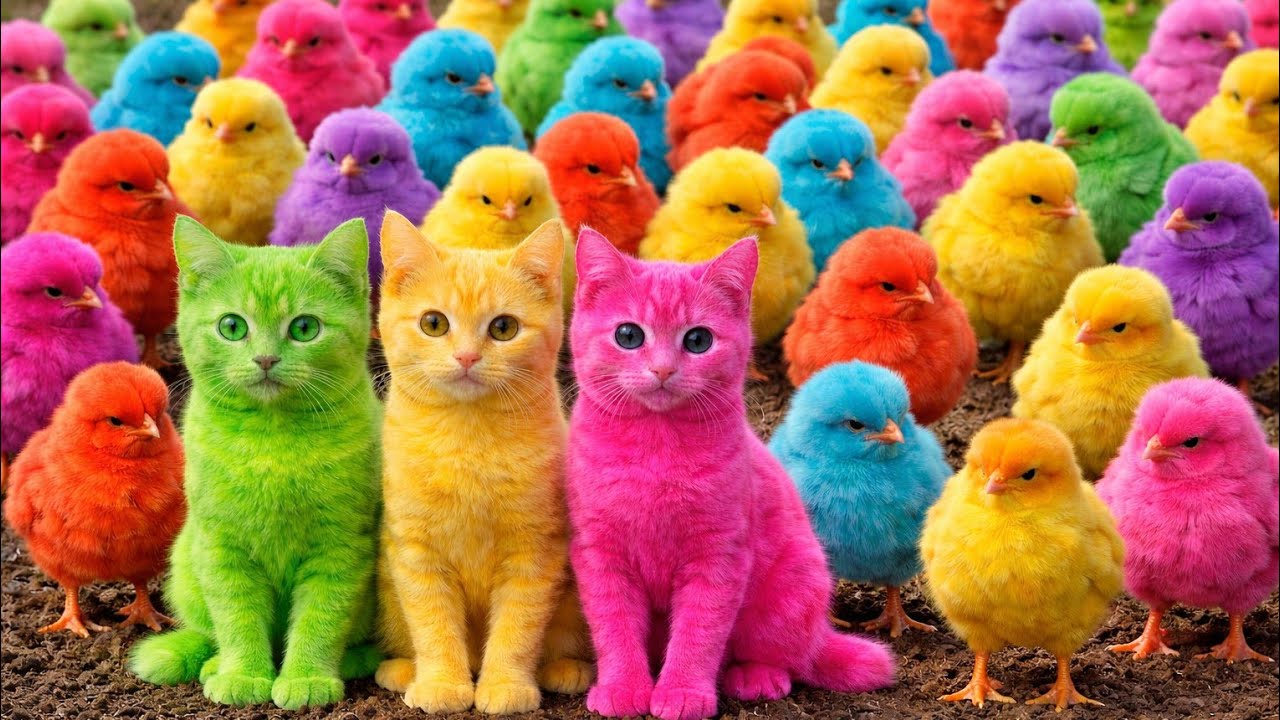 Tangkap Ayam Lucu, ayam warna warni, ayam rainbow, kelinci lucu, bebek lucu, ikan koi, Hewan Lucu
