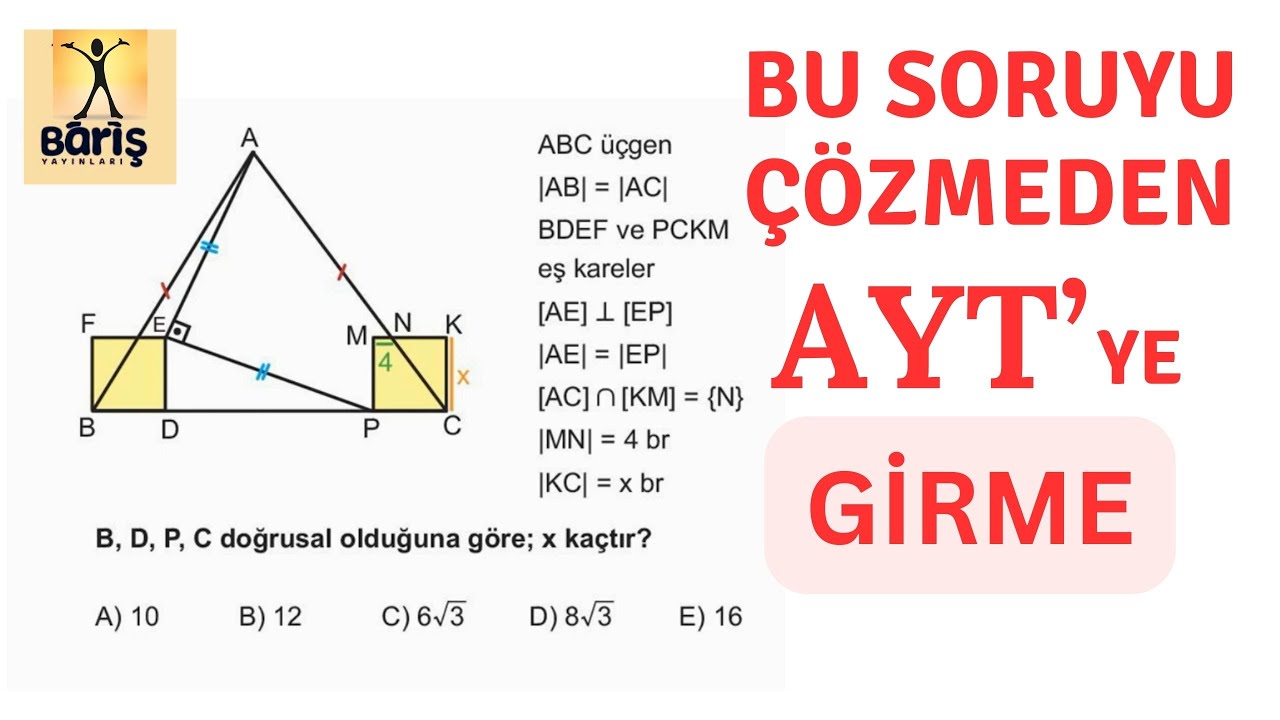 BU SORUYU ÇÖZMEDEN AYT'YE GİRME💯  KAZAN (I)YORUM-28💯(Barış Yay.)