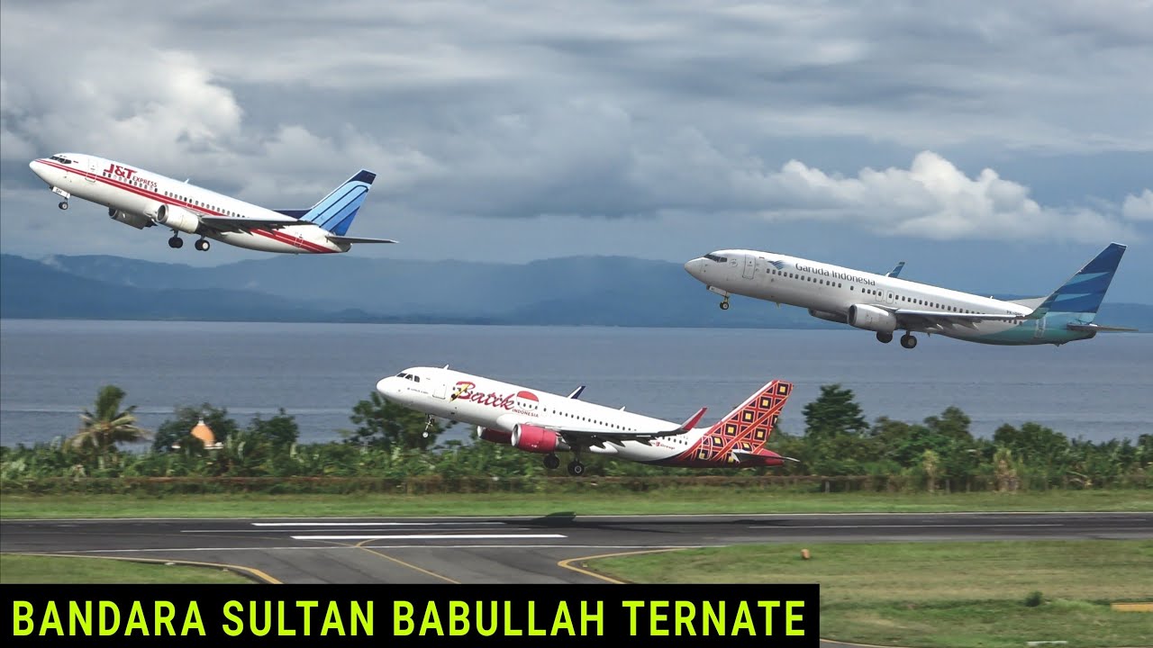 Plane Spotting Bandara Sultan Babullah Ternate, Nonton Pesawat Terbang Saat Take Off dan Landing