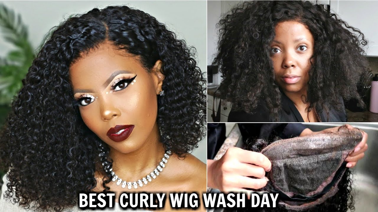 $7 WASH DAY MIRACLE HOW TO WASH CURLY LACE WIG + RESTORE CURLS & RE-INSTALL WIG|MYFIRSTWIG TASTEPINK