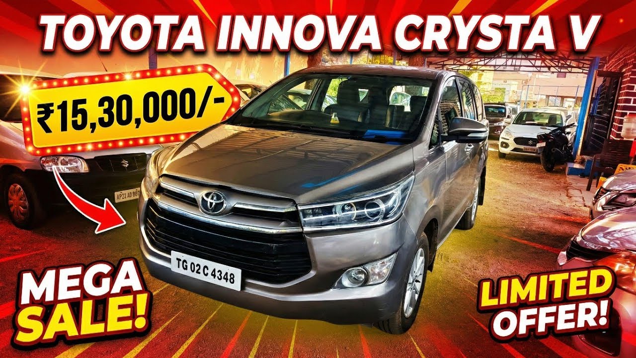 Innova crysta 2017 for sale narendar car bazar Warangal Kazipet ☎️🙏🙏 6281830756