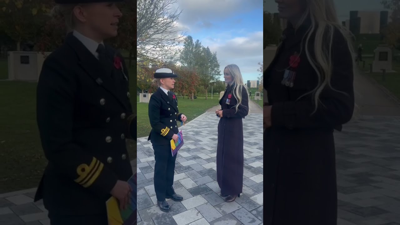 British Army veteran Leanne Quigley at the LGBT+ Armed Forces Memorial dedication.