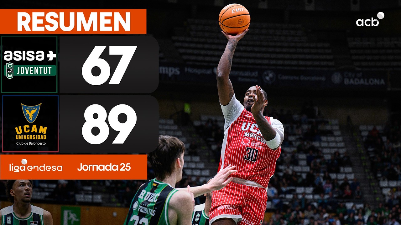 Asisa Joventut - UCAM Murcia (67-89) RESUMEN | Liga Endesa 2025-26