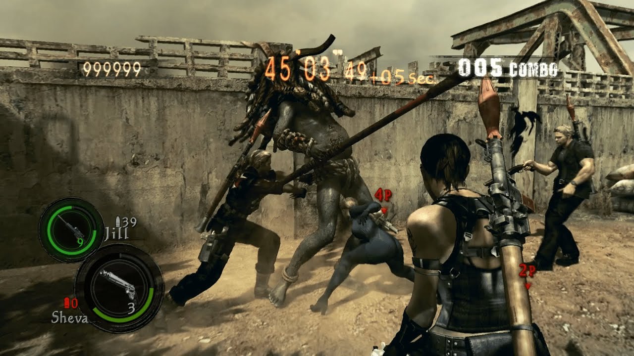 Resident Evil 5 BossMania - No Mercy - A Ponte - 4 Players - 400 Kills