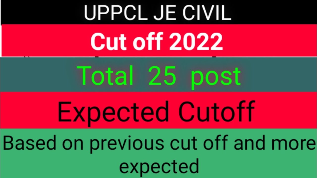 UPPCL JE Civil Cut off 2022। UPPCL Cut off 2022 UPPCL JE Civil Answer Key 2022.