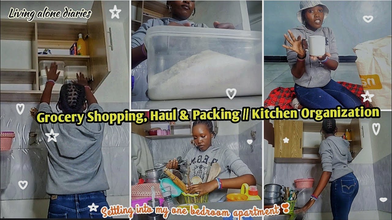 Moving Vlog 4: Grocery Shopping, Grocery Haul, Restocking & Packing || Kitchen Organization 