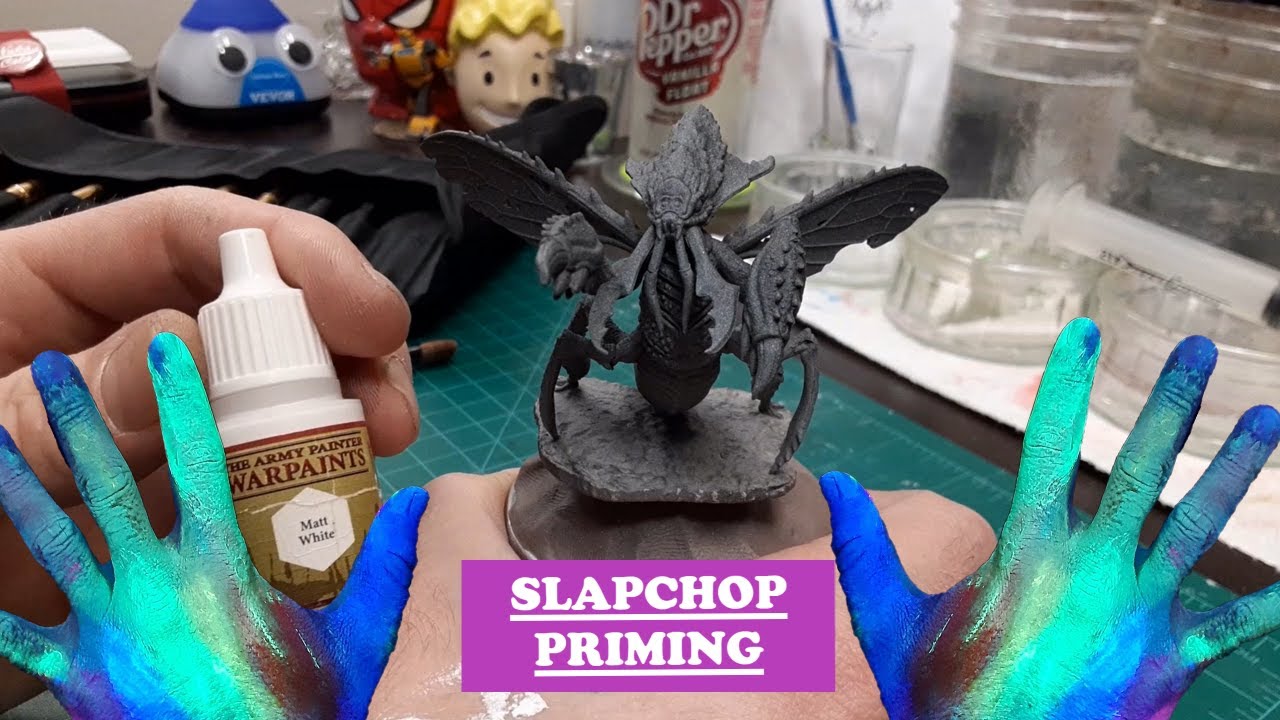 Let's Paint a Miniature s1.ep.1 D&D Ankheg primed with SlapChop