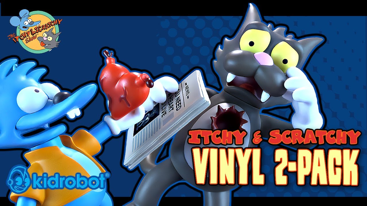 Kidrobot The Simpsons Itchy and Scratchy Vinyl 2 Pack | Video Review