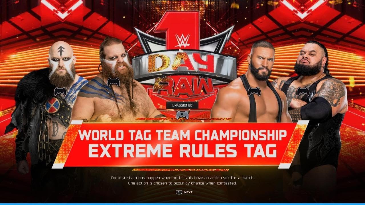 DAY 1 - WAR RAIDERS VS THE VISION - TAG TEAM CHAMPIONSHIP #WWE2K25