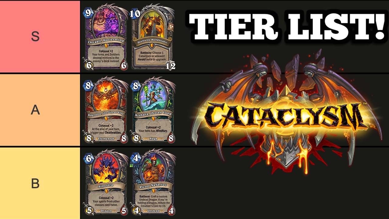 A tier list of EVERY legendary from Cataclysm!