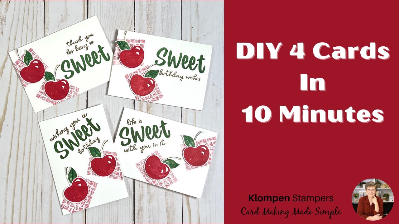 In Under 10 Minutes You Can Make 4 Simple Note Cards!