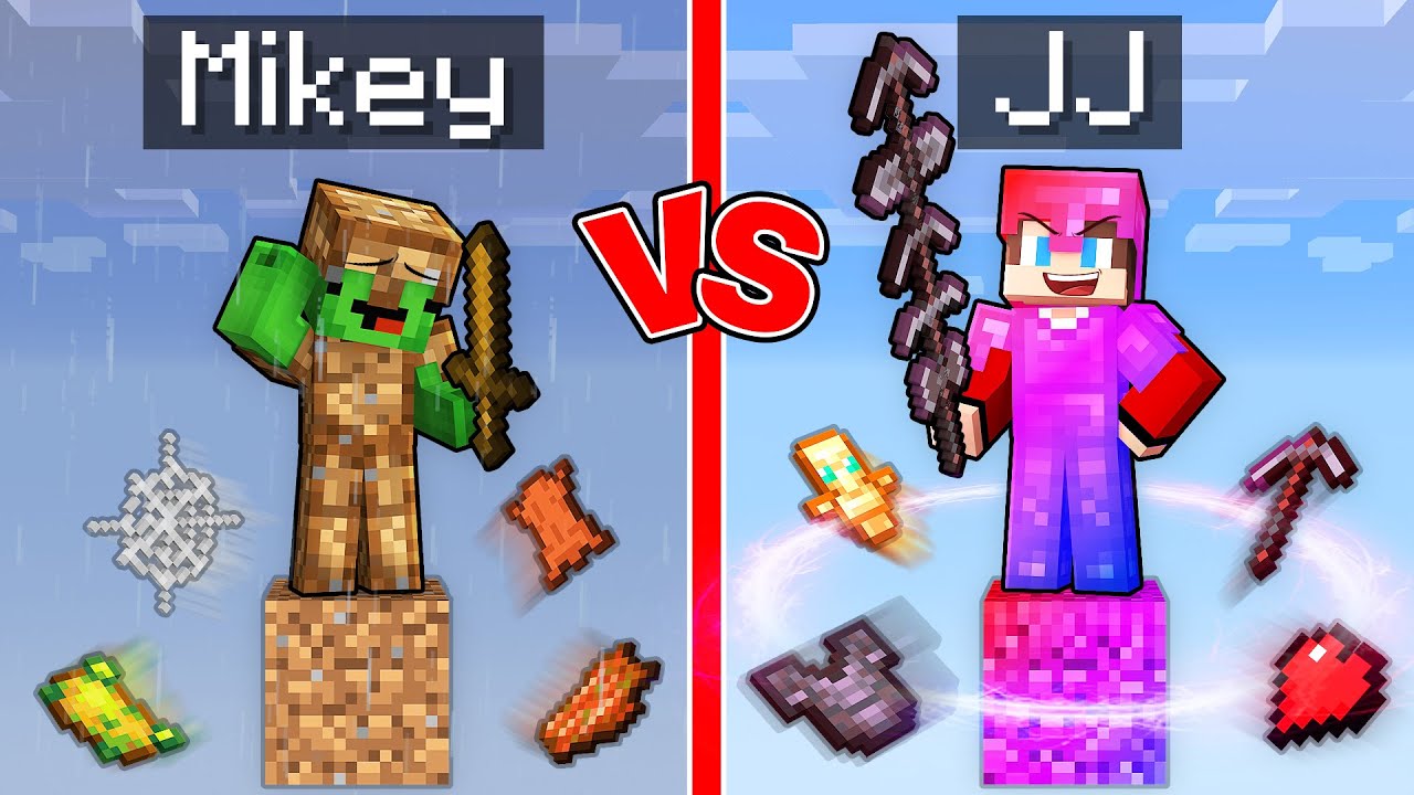 Mikey Block vs JJ SUPER OP Block Battle in Minecraft (Maizen)