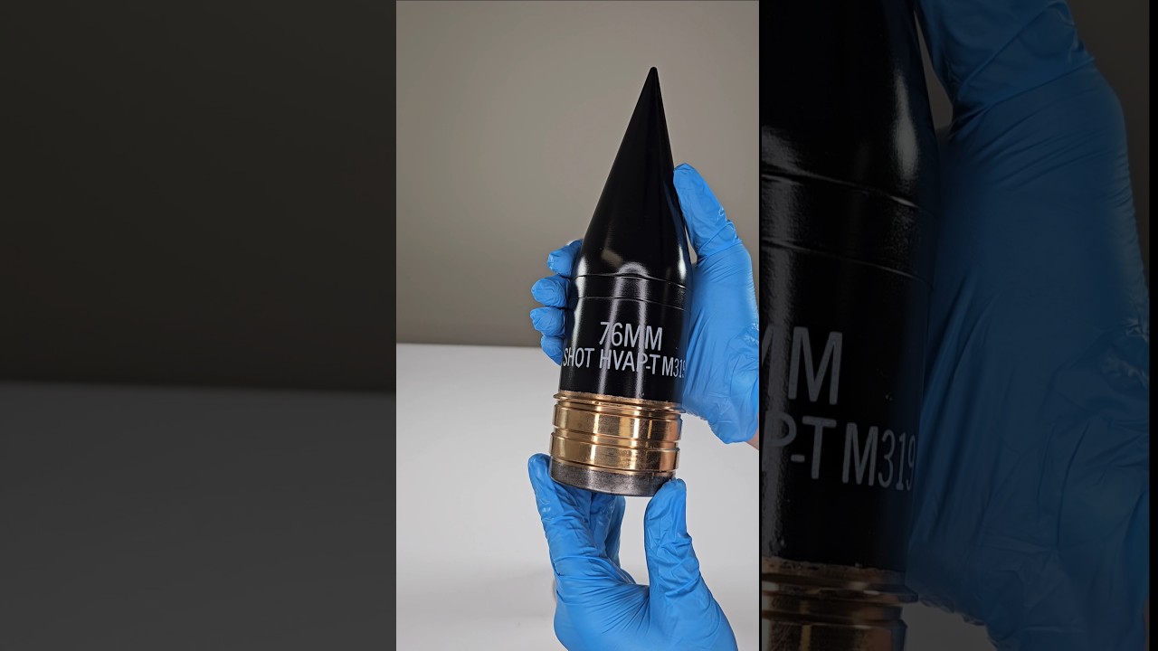 76mm M319 HYPERVELOCITY💨 Tank Round #army #military #asmr #history #ordnance
