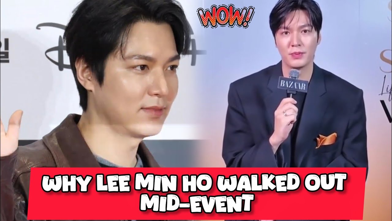 Why Lee Min Ho Walked Out Mid-Event &mdash; The Real Reason Revealed&rdquo;