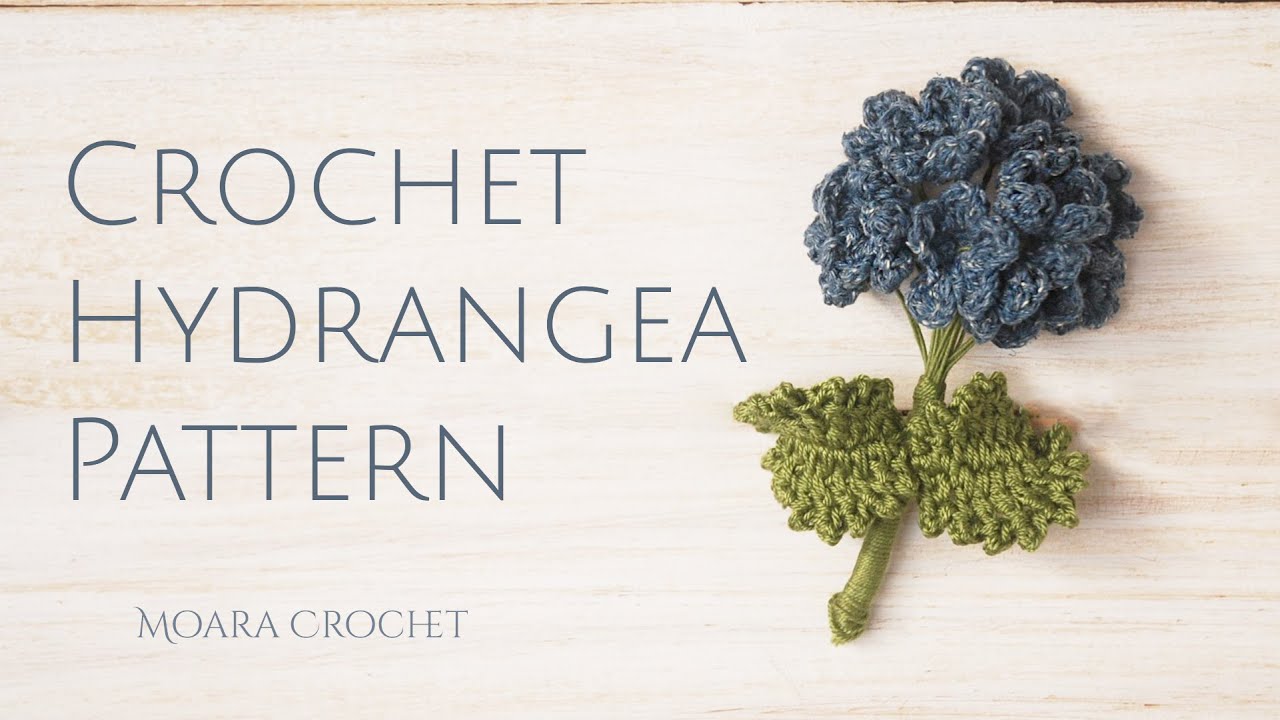 Узор гортензии крючком с крючком Moara Crochet