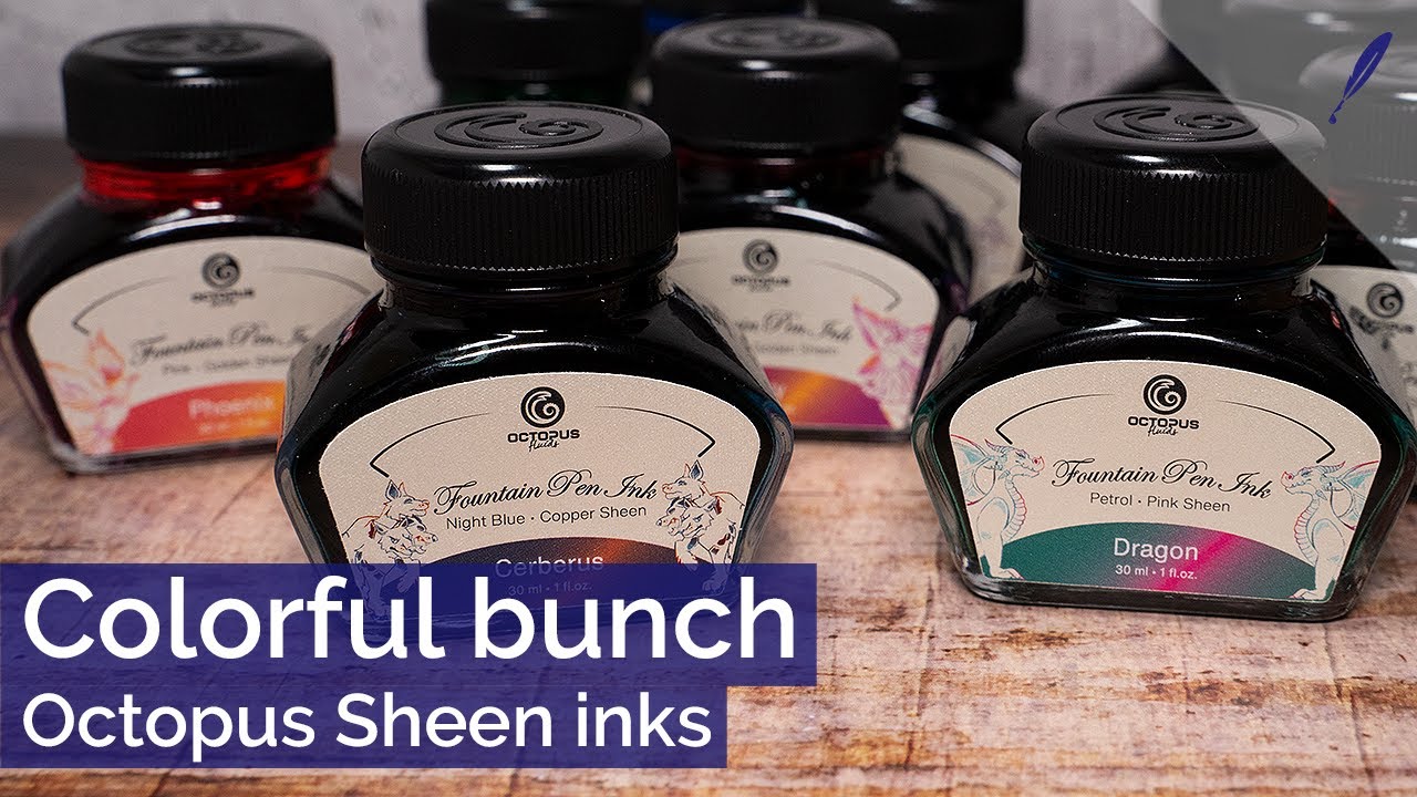 Colorful and new: Octopus fluids Sheen inks - double the color thx to sheen. For all #fountainpens