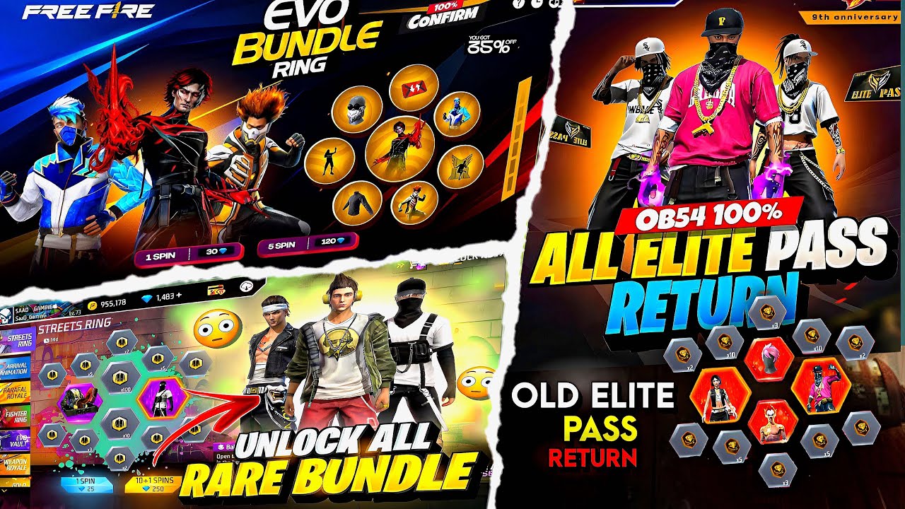 Street Ring Event Free Fire 🤯💥 | Old Elite Pass Bundle Return  | Free Fire New Event | Ff New Event