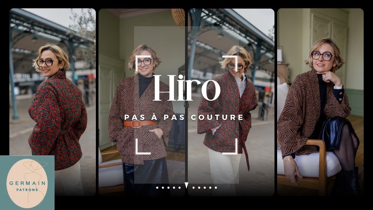 Tutoriel couture pas à pas veste kimono Hiro #couture #couturedebutant