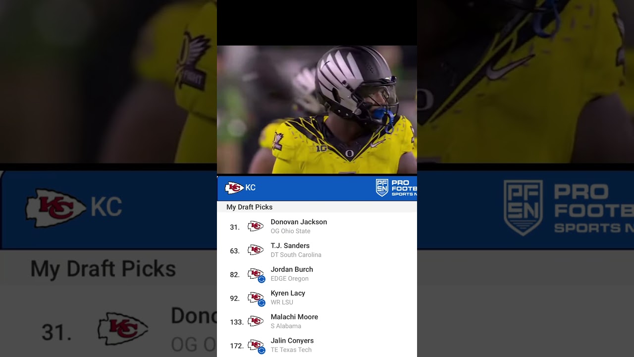 Day 2/32 of #nfl 7 round mock draft! #chiefs #nfldraft