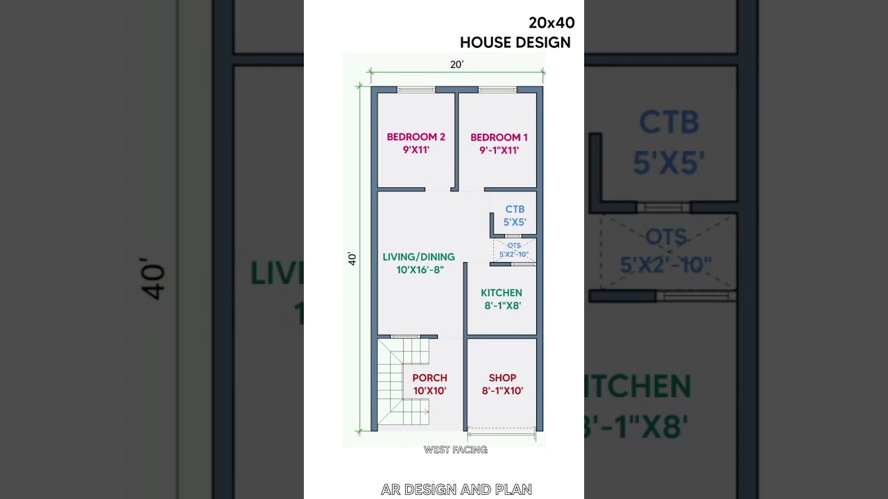 20x40 House Plan with Shop #home #20x40 #eastfacinghouse #houseplan #house #20x60