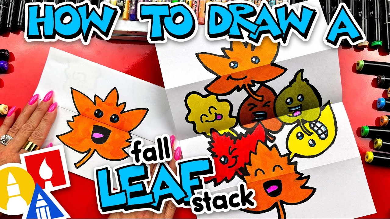 How To Draw A Fall Leaf Stack Folding Surprise