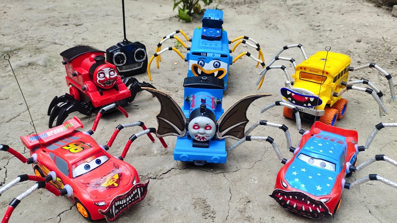 Upgrade RC Lightning McQueen Laba-laba, Kereta Api Thomas and Friends, Tayo Oleng Eater Monster