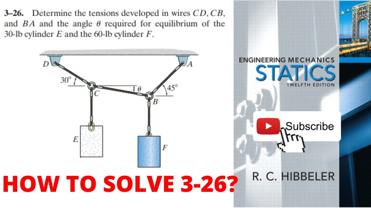 3-26 hibbeler statics chapter 3 | hibbeler statics | hibbeler