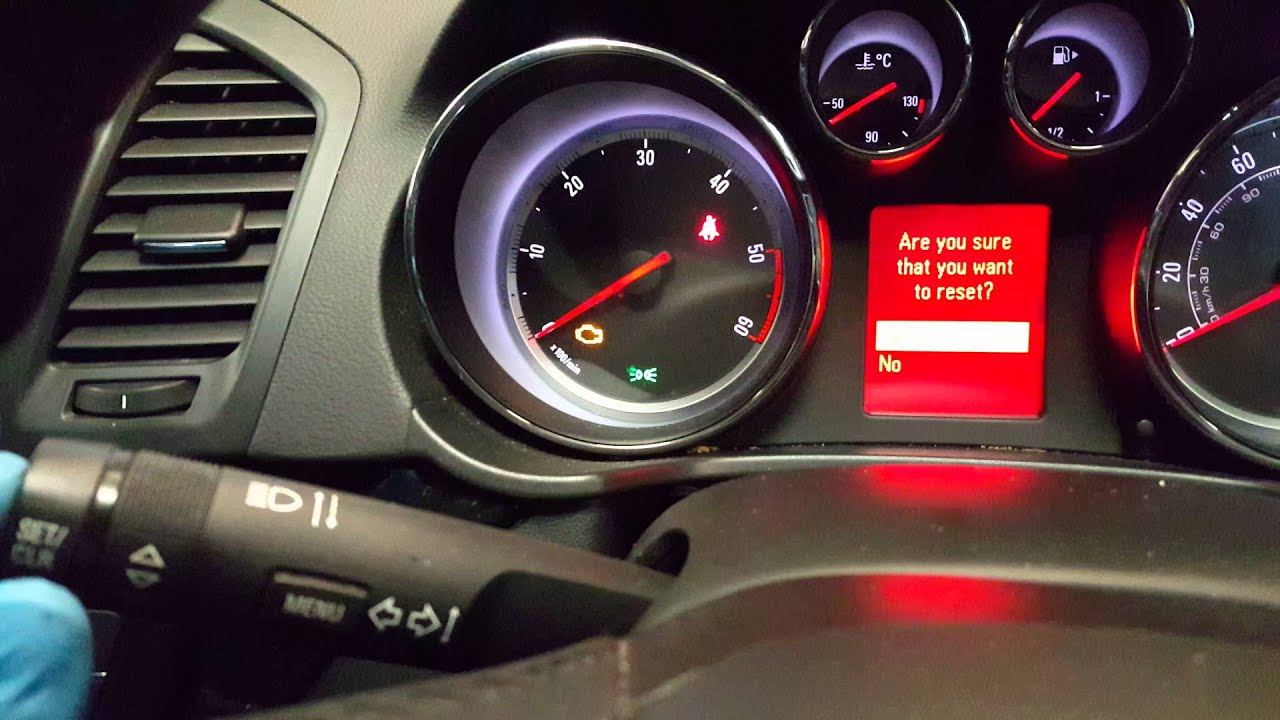 Vauxhall insignia service light reset