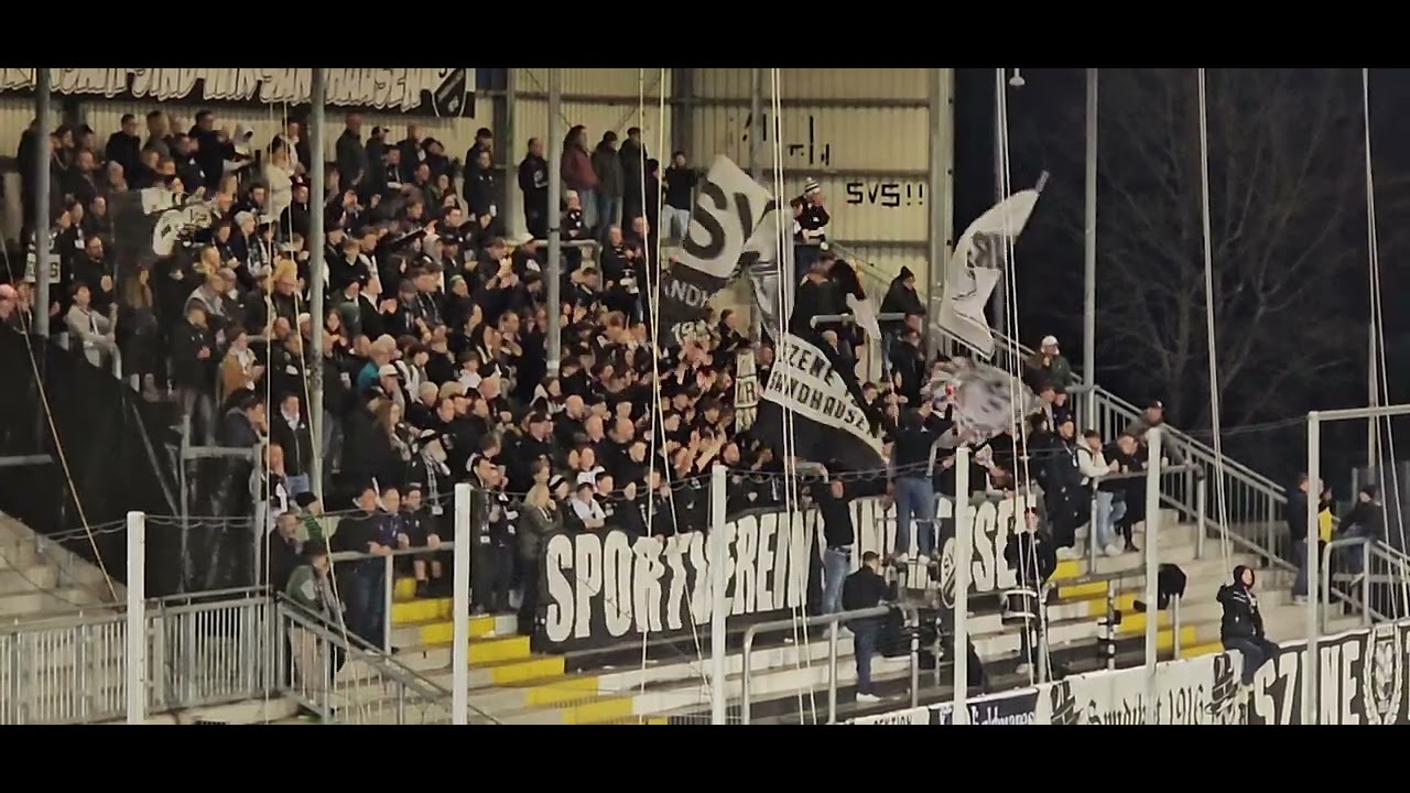 SV WEHEN WIESBADEN-Fans im Stimmungsduell mit den Fans aus Sanhausen