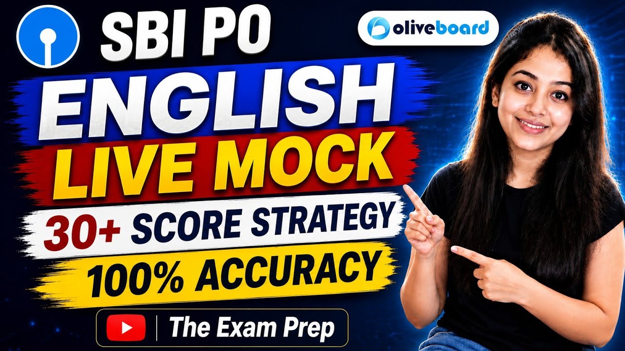🔥Oliveboard SBI PO 2026 English Live Mock | How to Score 30+ in SBI PO English? |
