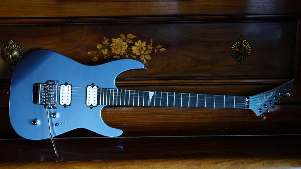 Jackson MJ Series Dinky DKR, Ebony Fingerboard, Ice Blue Metallic Demo of the brand new  DKR.