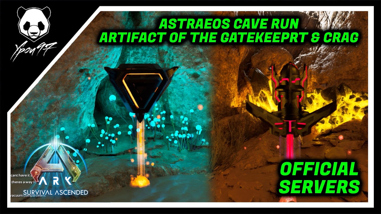 ASTRAEOS Cave Run - Artifact Of The Gatekeeper & Artifact Of The Crag | ARK: Survival Ascended