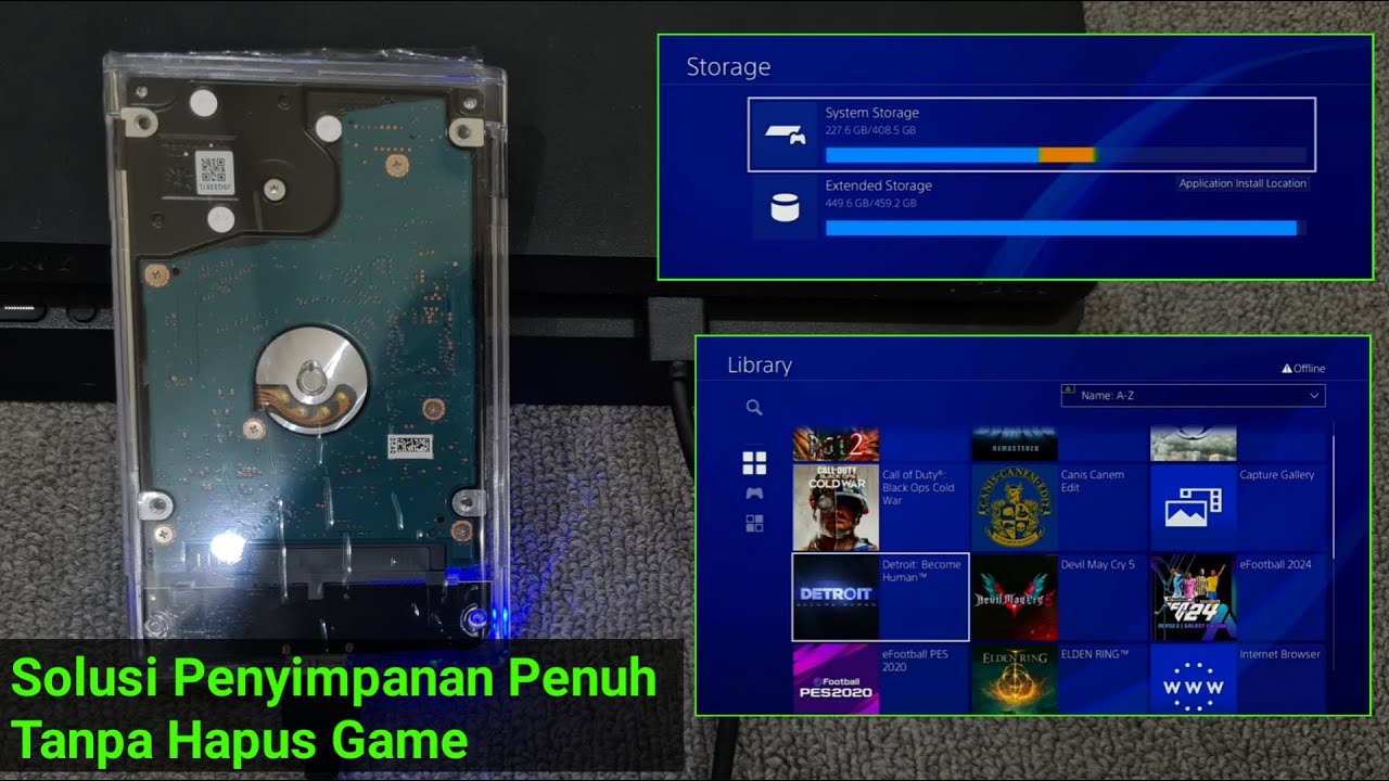 Hardisk Eksternal PS4 HEN Plug and Play - Cara Mengatasi Penyimpanan PS4 HEN Penuh