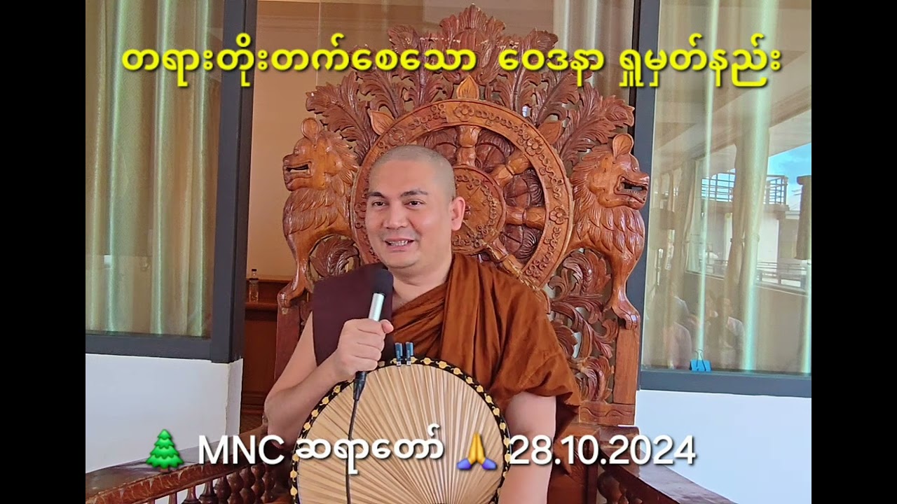 တရားတိုးတက်စေသော ဝေဒနာရှူမှတ်နည်း 🌲 MNC ဆရာတော် 🙏 28.10. 2024