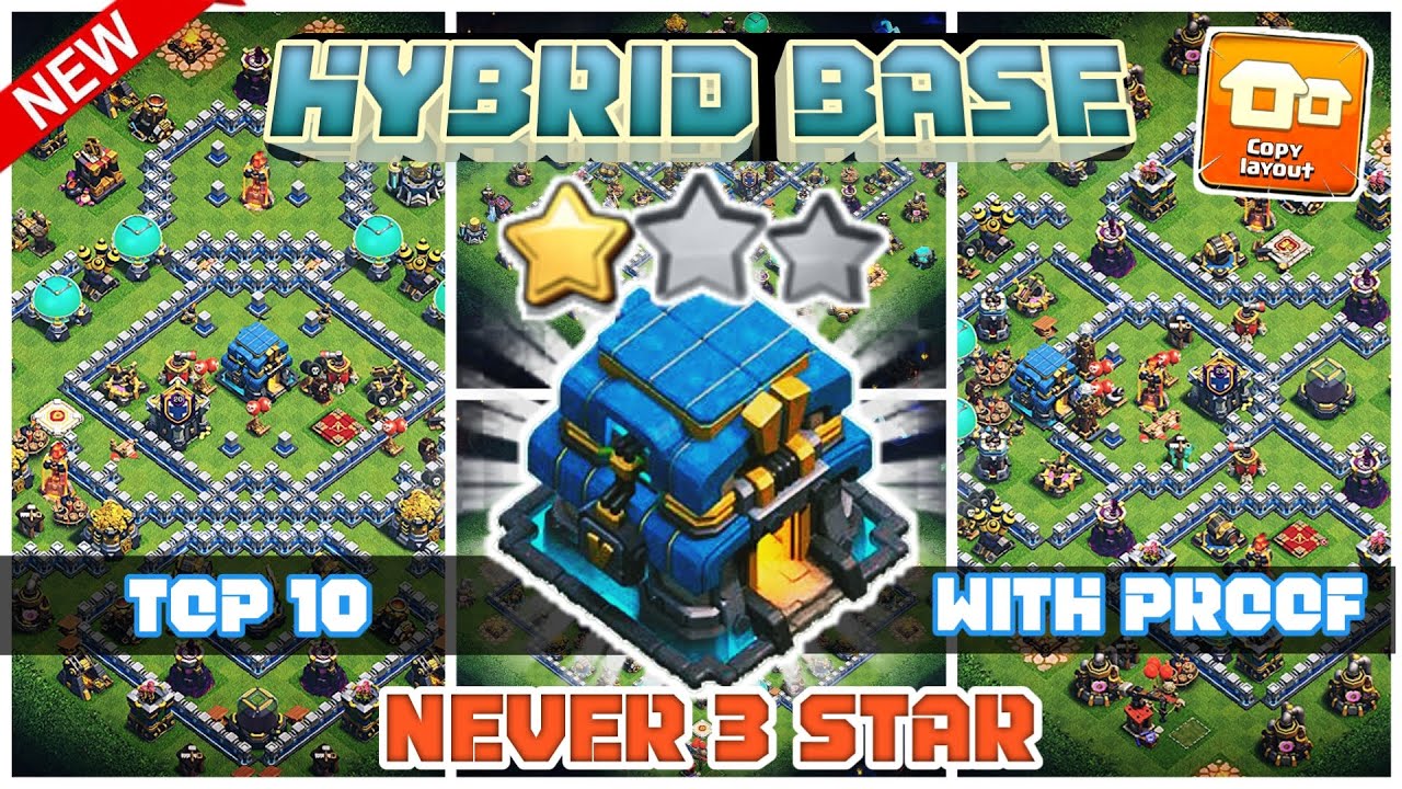 TOP 10 BEST TH12 HYBRID BASE + REPLAY || TH12 HYBRID BASE WITH LINK || TH12 ANTI 3 STAR BASE UPDATE
