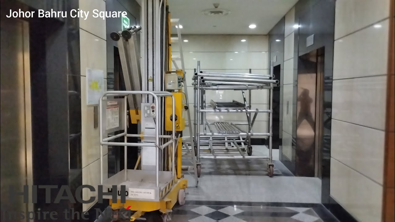 6 Hitachi VFMG Traction Service Elevator at Johor Bahru City Square in Johor Bahru, Malaysia.