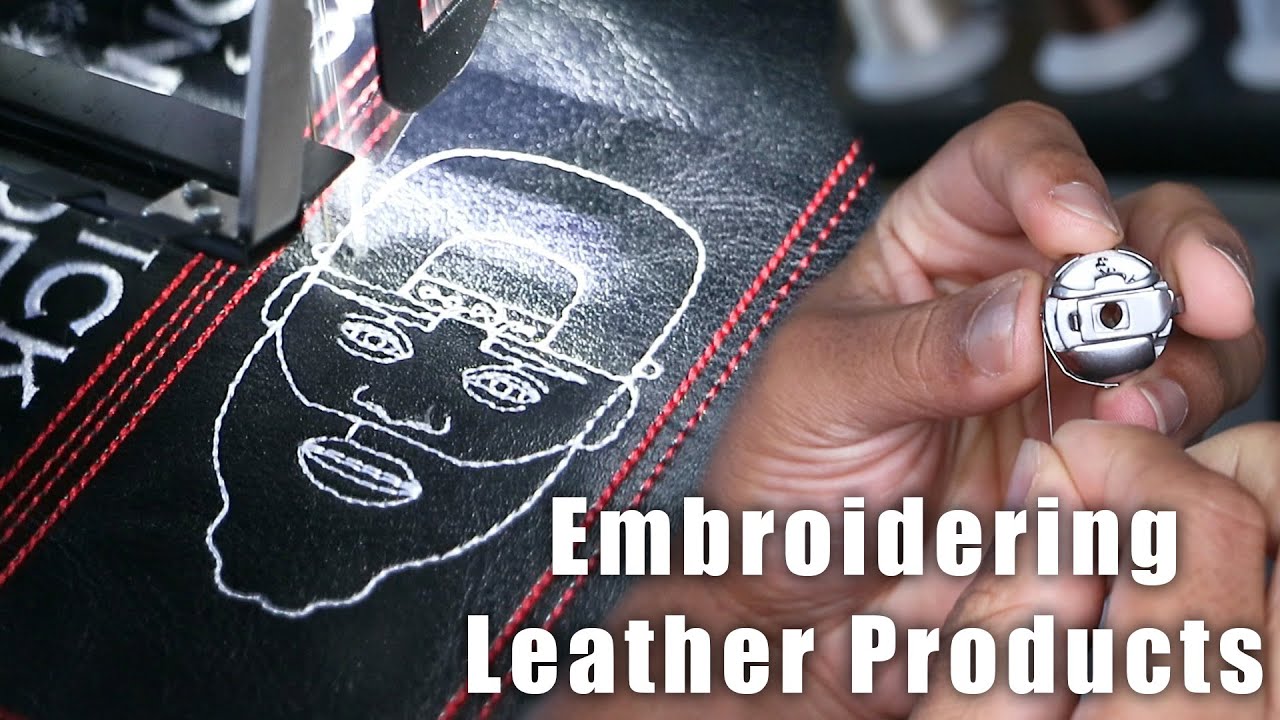 Embroidering My Face On Leather 😎 | Making Custom Products ❗ | Bravo X 🧵 |  www.NeverDenyMe.com