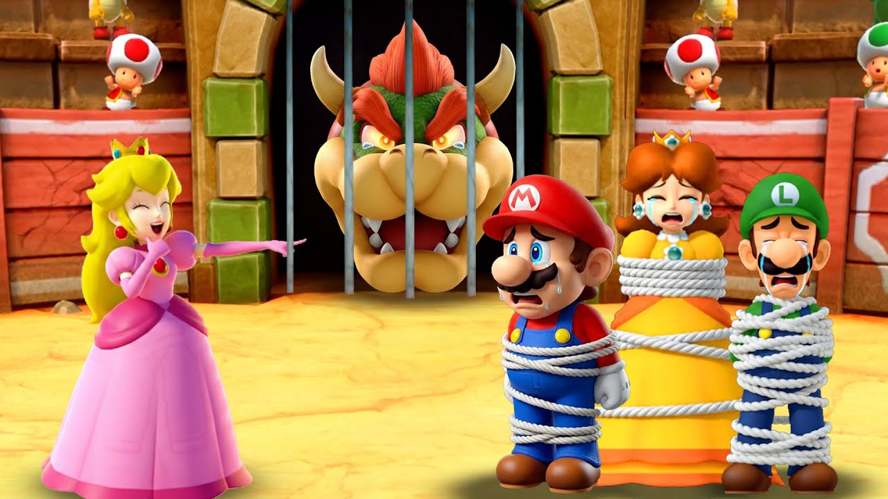 【マリオパーティシリーズ】すべて1対3のミニゲームピーチ姫 VS マリオ& デイジー姫 & ルイージ 4K UHD (2160P)