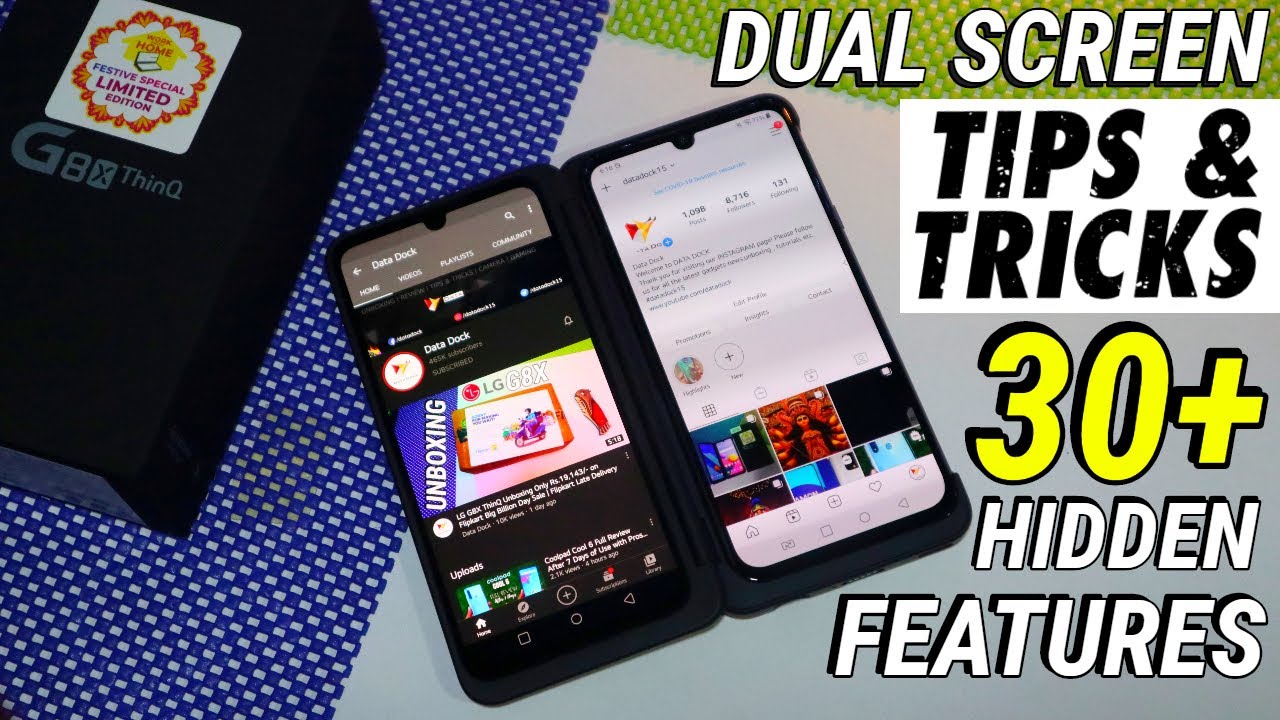 LG G8x Tips & Tricks of Dual Screen | 30+ Hidden Useful Features | HINDI | Data Dock