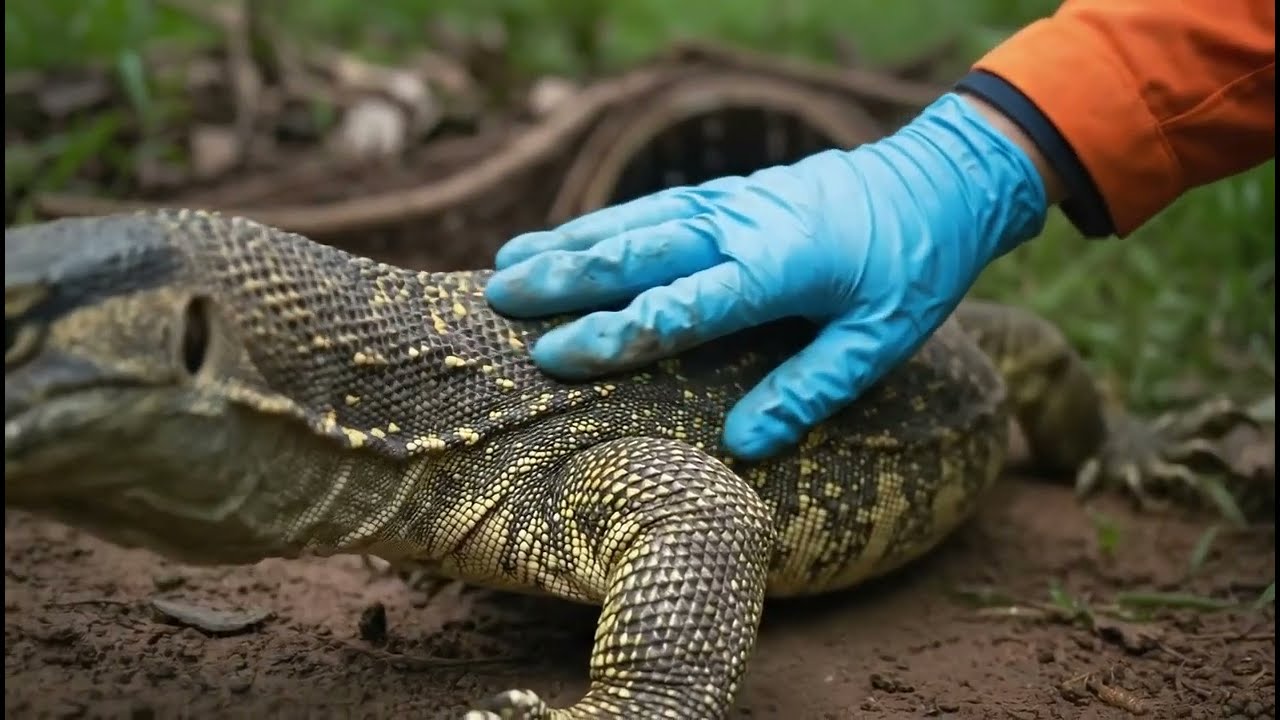 Emotional Lizard Rescue in the Wild — Heartbreaking Survival Story