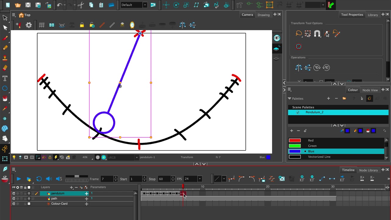 Pendulum animation demo