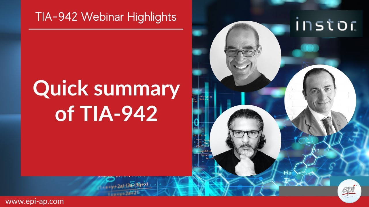 Quick Summary of TIA-942 Data Center Standard (Webinar Highlights 8/8)