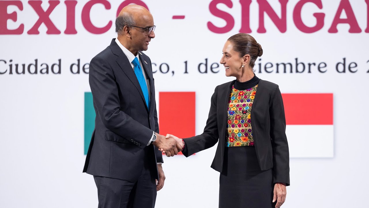 Conferencia de prensa México-Singapur. Palacio Nacional