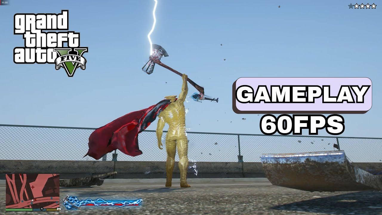 GTA 5 Golden Thor Gameplay– Destroying Los Santos Like a God!