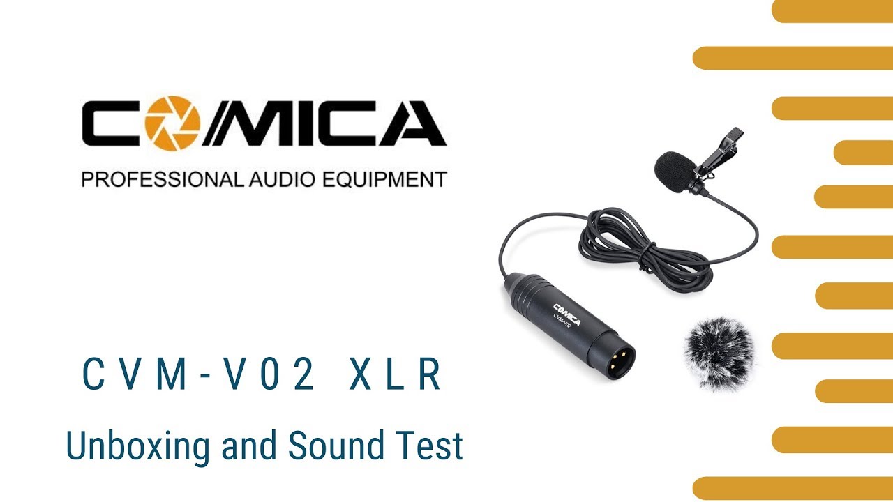Comica XLR Lavalier (CVM-V02O) Microphone - Unboxing and Sound Test