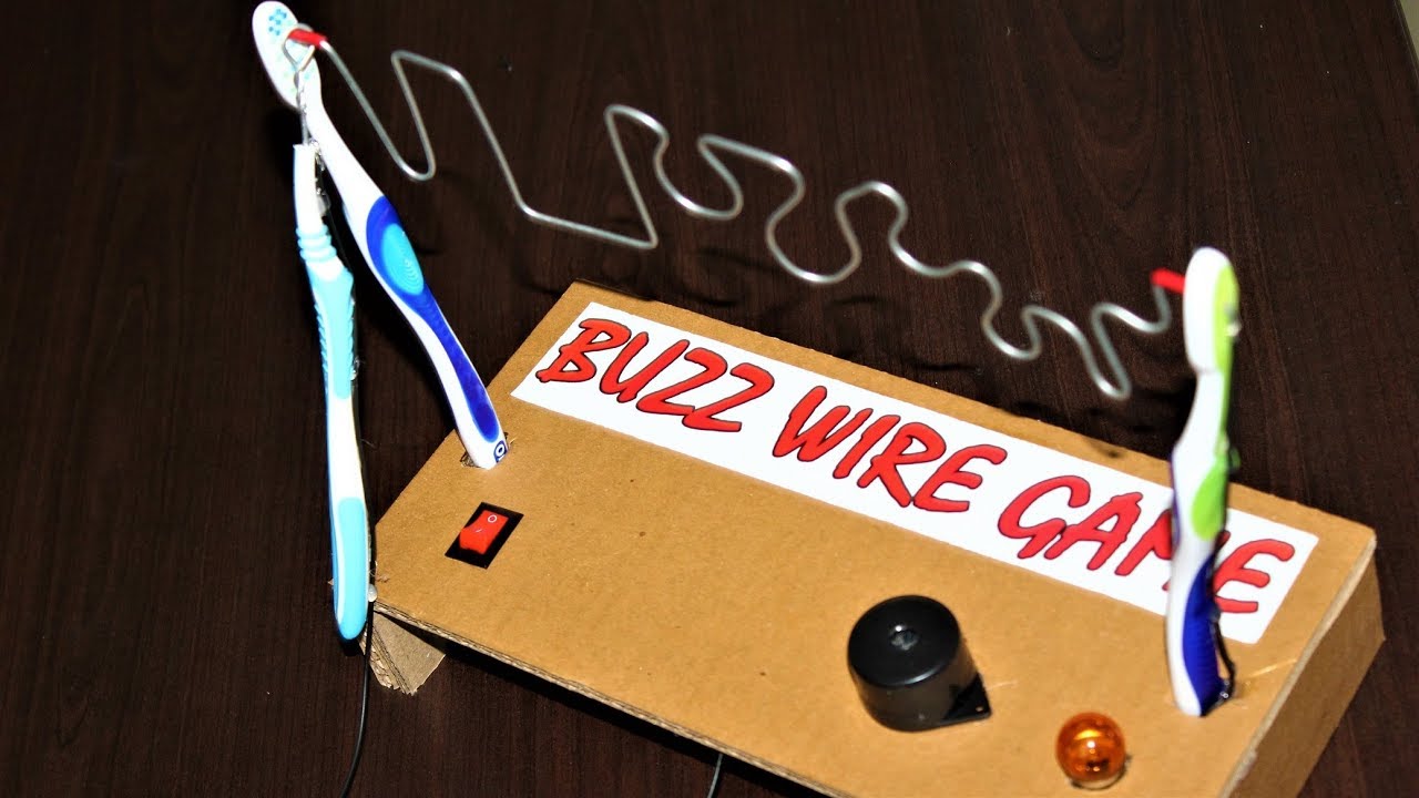 How to make a buzz wire game circuit