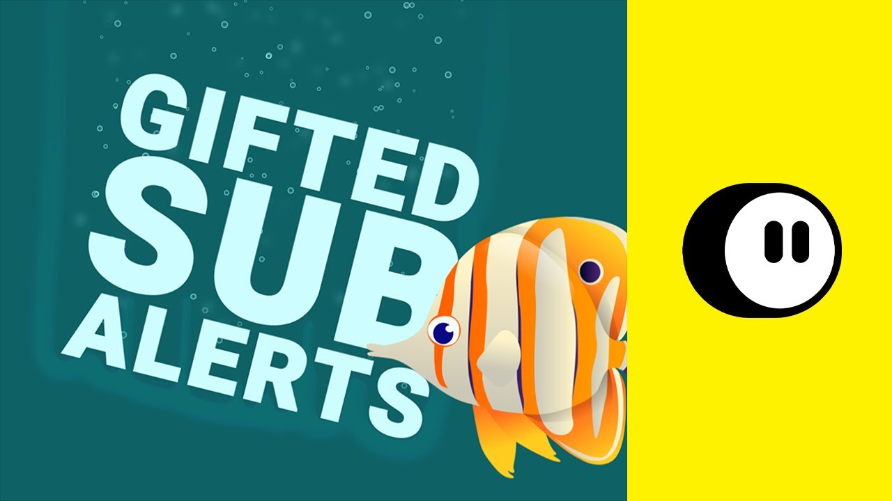 Underwater Fish Gifted Subscriber Twitch Alerts, Community Gift Alerts