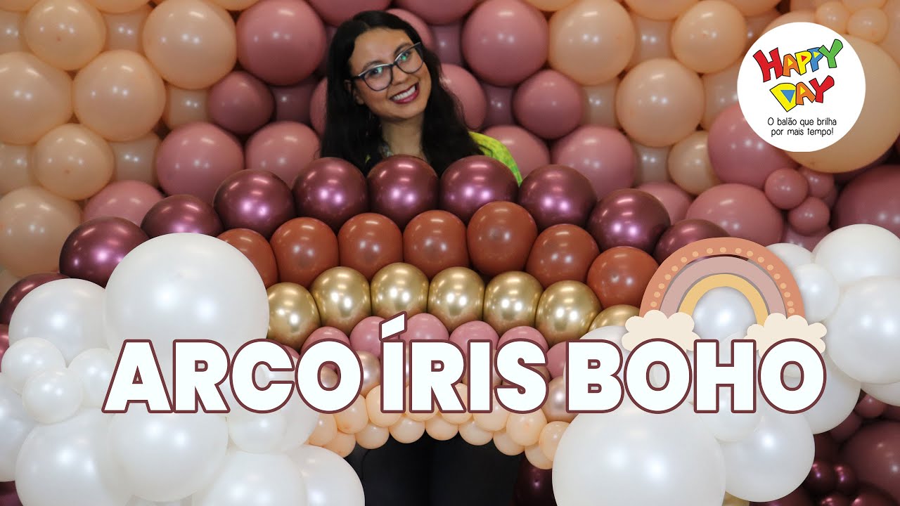 Aprenda a fazer o famoso ARCO ÍRIS BOHO  - Técnica Intermediária 🎈🎈