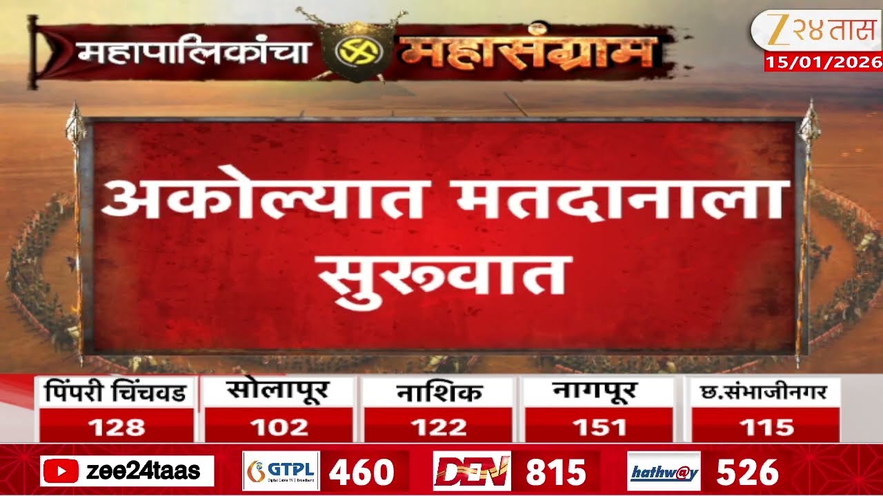 Akola Mahapalika Election |  अकोल्यात मतदानाला सुरुवात, मतदान केंद्रावर पोलिस बंदोबस्त
