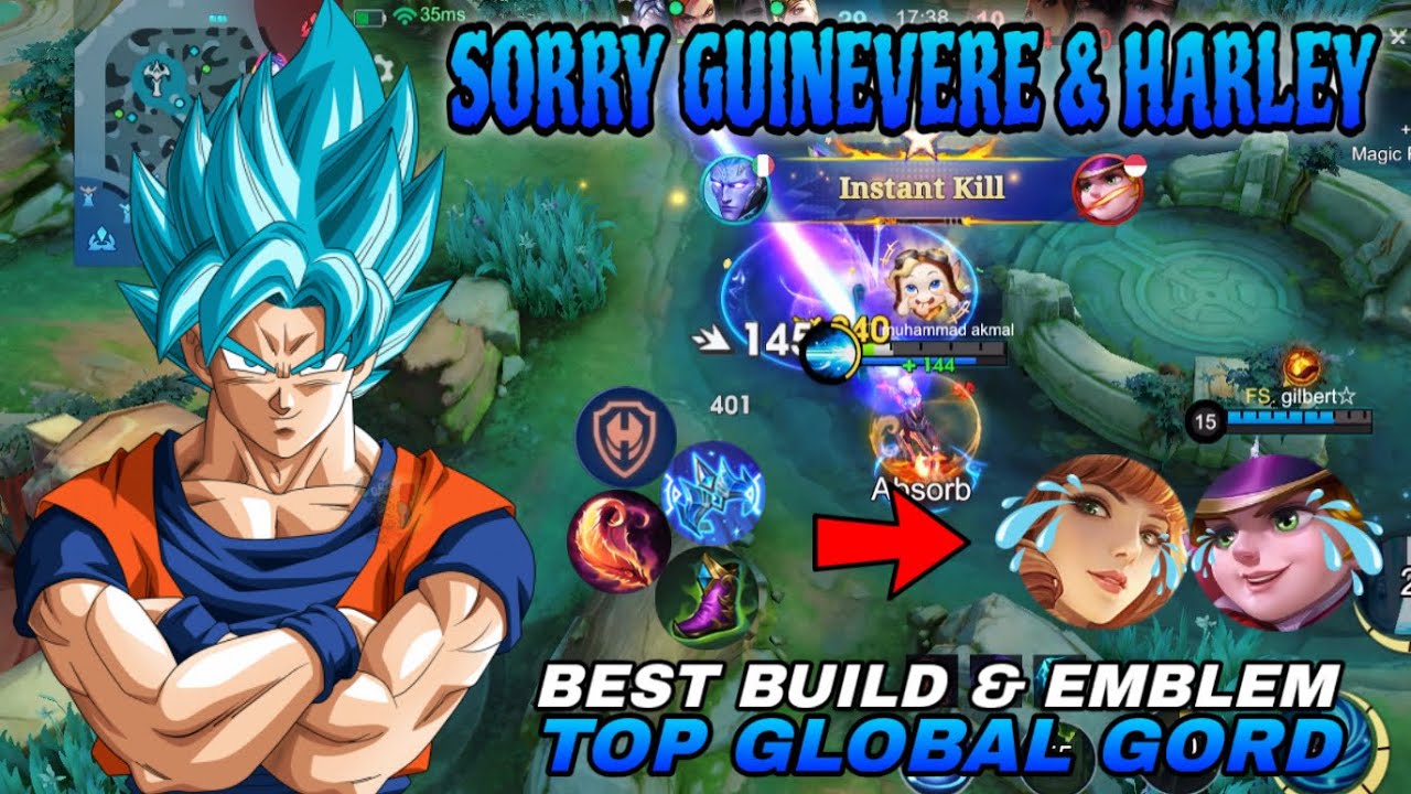BEST BUILD & EMBLEM GORD VS META GUINEVERE + HARLEY!! BUFFED GORD IS TOO BROKEN WITH THIS BUILD